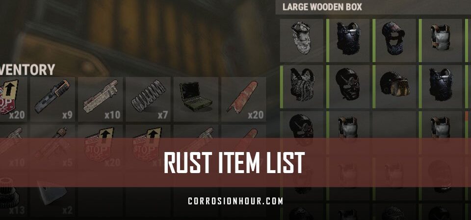 RUST Item List – Shortnames, IDs, Descriptions 2024