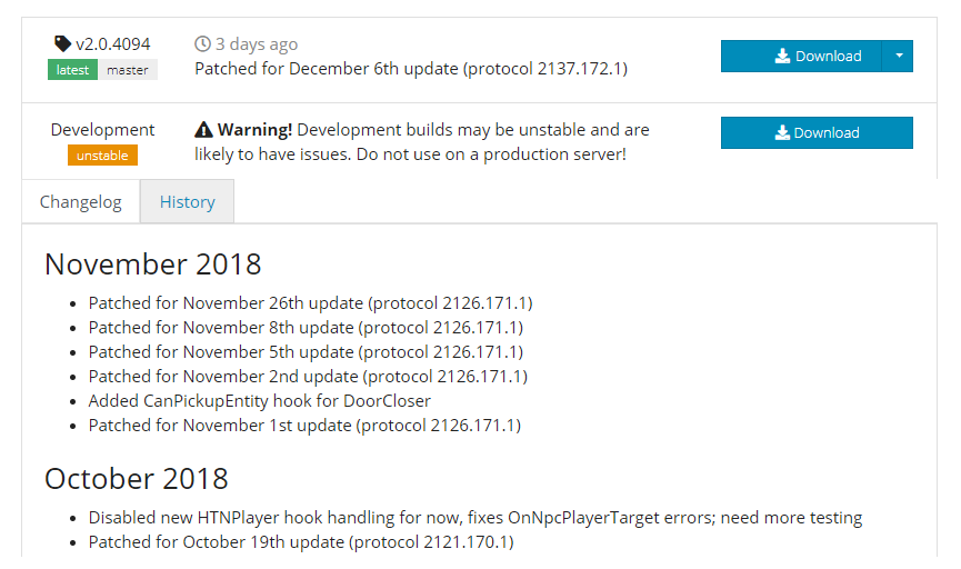Download the latest version of uMod to match your RUST server version