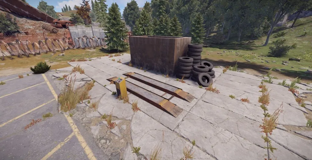 Junkyard Monument Car Lift