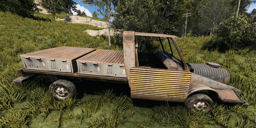 screenshot of a car with two storage modules
