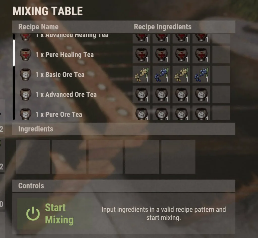 RUST Mixing Table and Tea Guide Recipes, Berries & More!