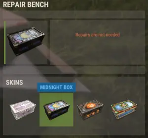 a large wood box using a new skin