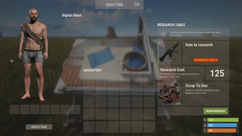 RUST Research Table Screen State 2