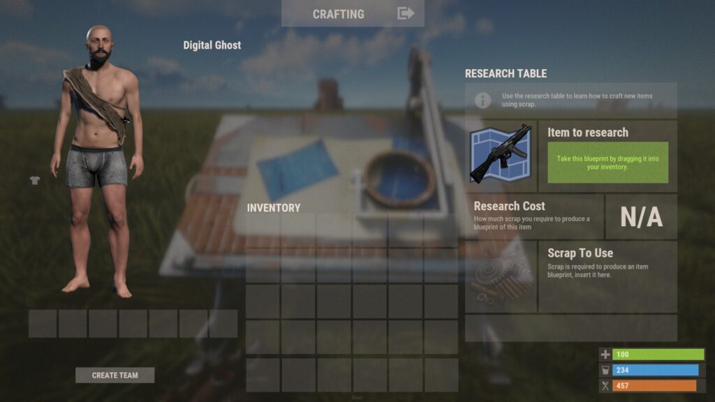 RUST Research Table Screen State 3