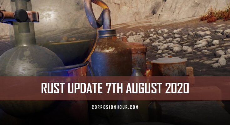 cover image for the August 7th RUST update