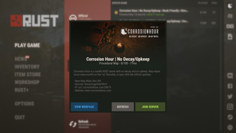 How to Find a RUST Server IP - Corrosion Hour
