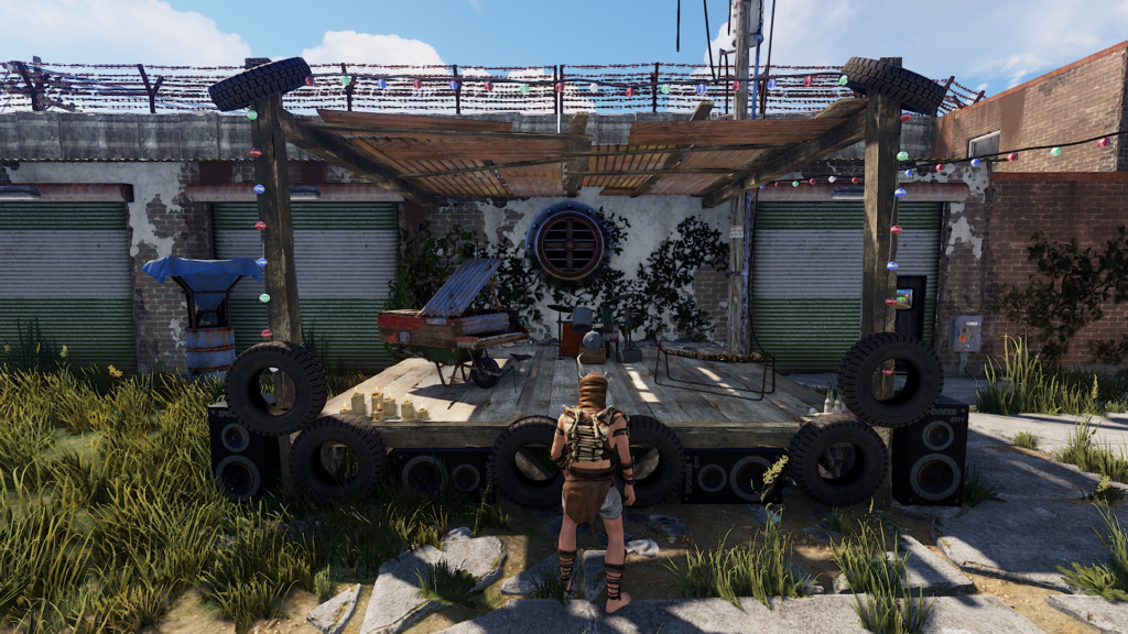 RUST Player Staring at Outpost Music Stage