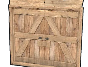RUST Wooden Double Door