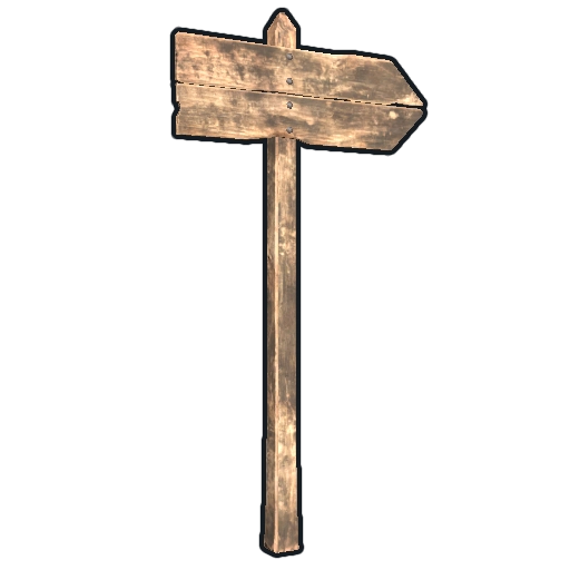 image of rust item Single Sign Post