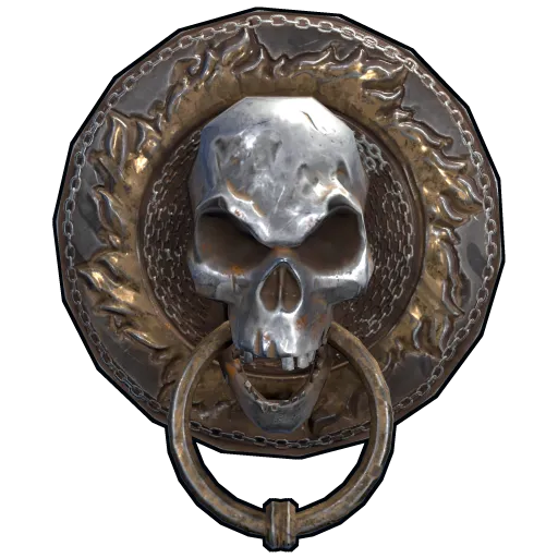 image of rust item Skull Door Knocker