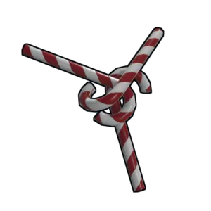 Rust decorative plastic candy canes