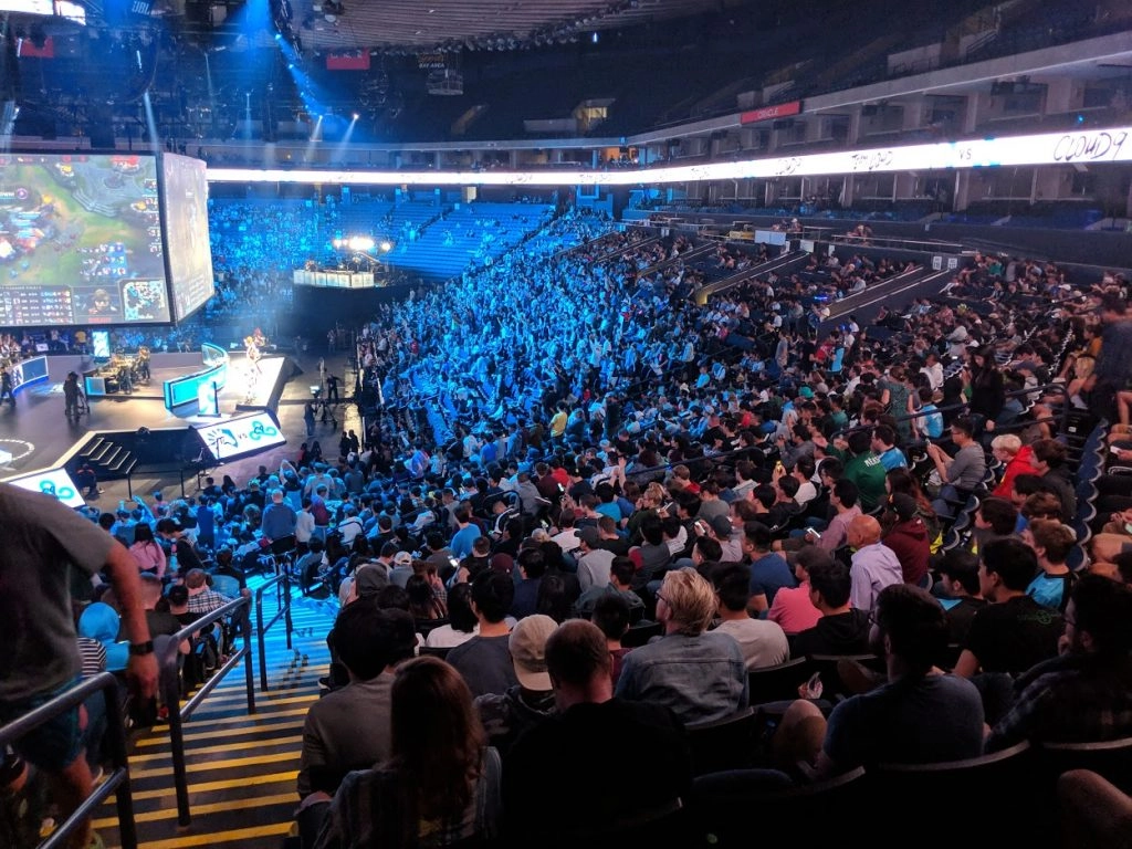 Stadium full of eSports fan watching a competition