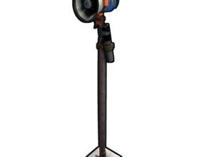 rust microphone stand