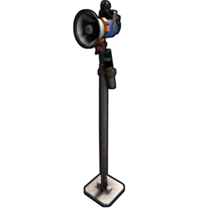 rust microphone stand