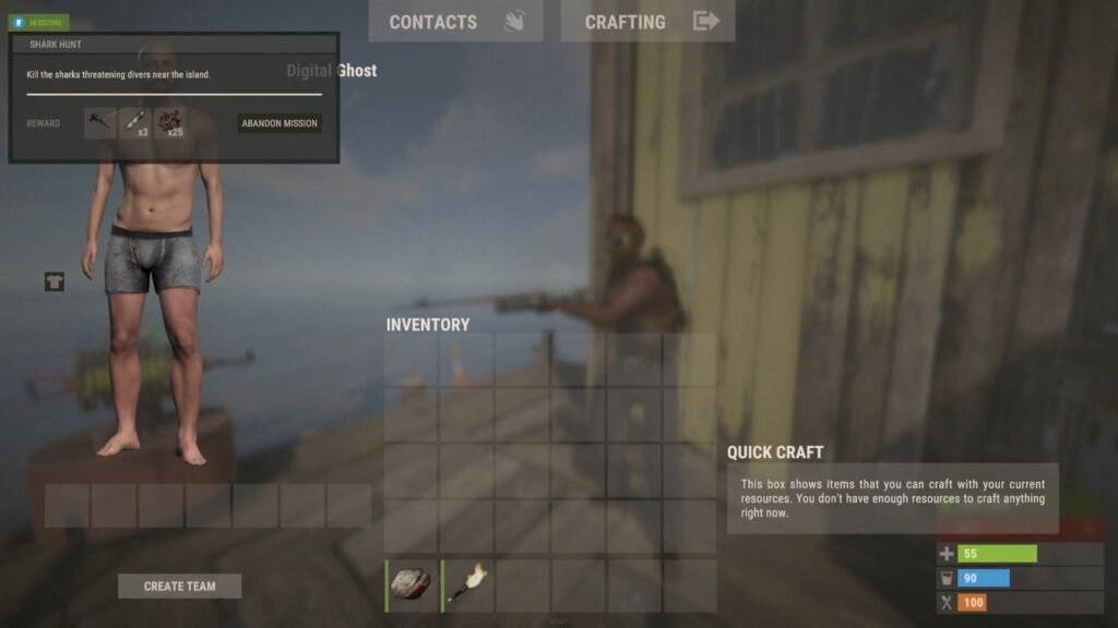 TAB Button Displays RUST Mission Info