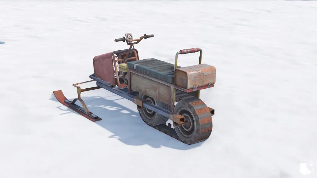 Rear View of the Snowmobile