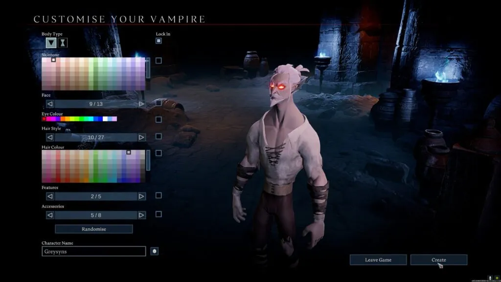 V Rising Character Creation