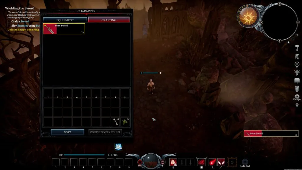 V Rising Crafting Menu