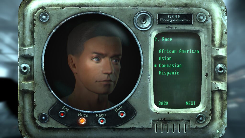 Fallout 3 — Character Creation Screen