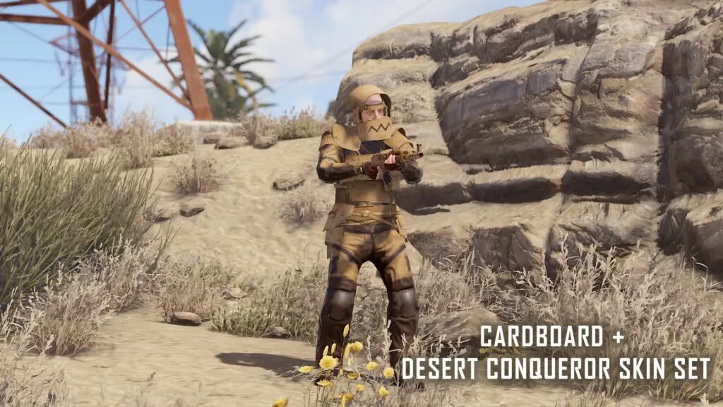 Cardboard & Desert Conqueror Skin Sets — Front View