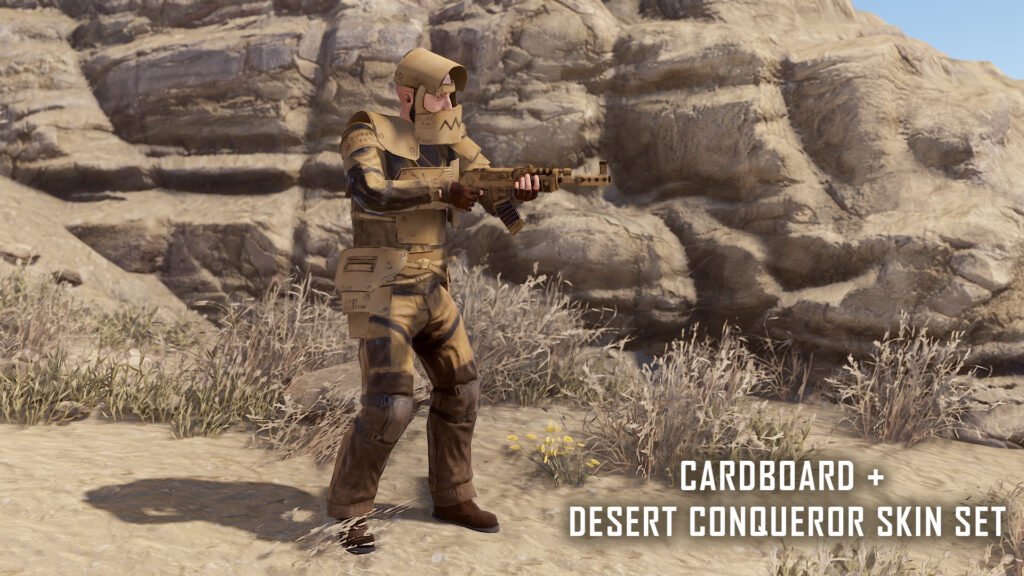 Cardboard & Desert Conqueror Skin Sets — Side View
