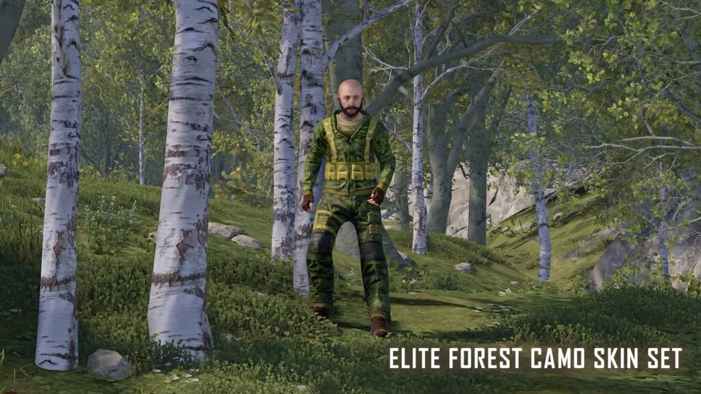 Elite Forest Camo RUST Skins — Front View