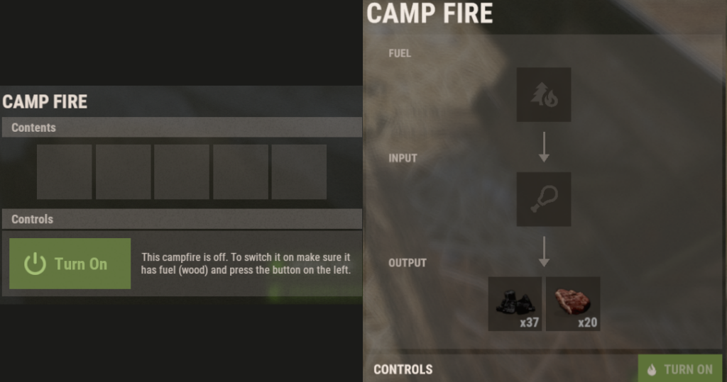 RUST Campfire UI changes 