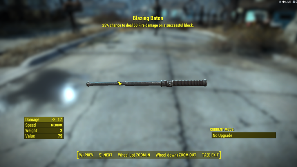 Fallout 4 — Blazing Baton Legendary Weapon