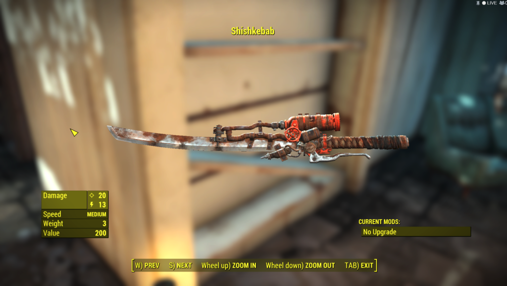 Fallout 4 — Shishkebab Legendary Weapon