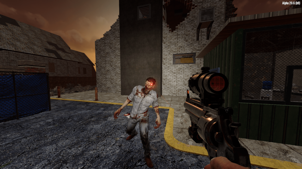 7D2D — Laser Scoping a Zombie Headshot