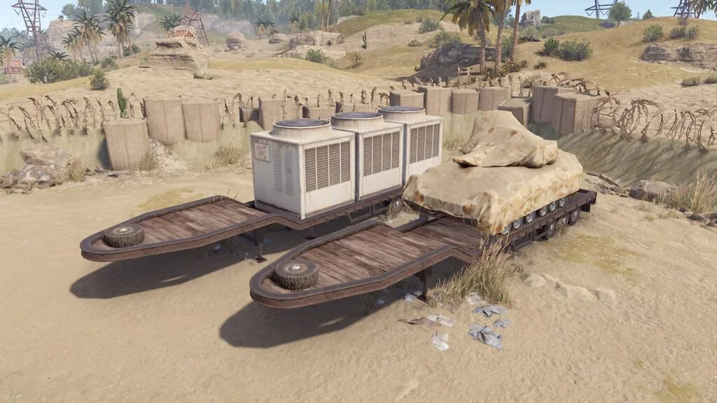 RUST Abandoned Military Base Drop Deck Trailers