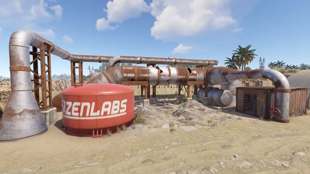 RUST Abandoned Military Base Small Oil Refinery