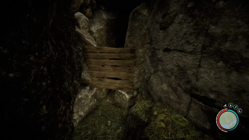 A Boarded Up Cave Entrance