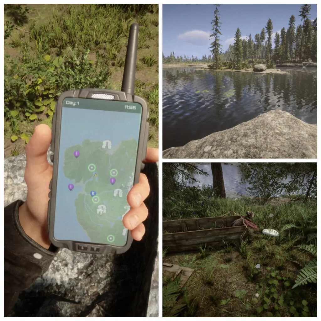 Coffin Lake Island Location on GPS Tracker