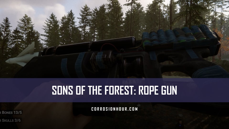 Sons Of The Forest: How to Get and Use the Rope Gun - Corrosion Hour