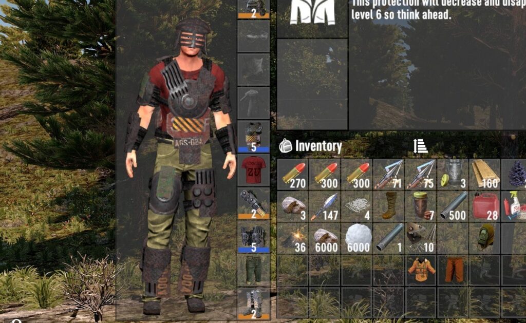 Character with Scrap Armor Equipped