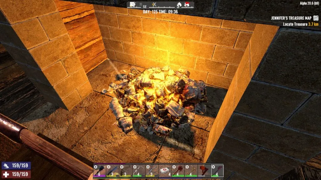 Coal Inside the Fireplace 