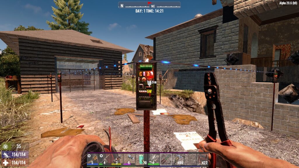 Multiple Electric Fence Posts Connected