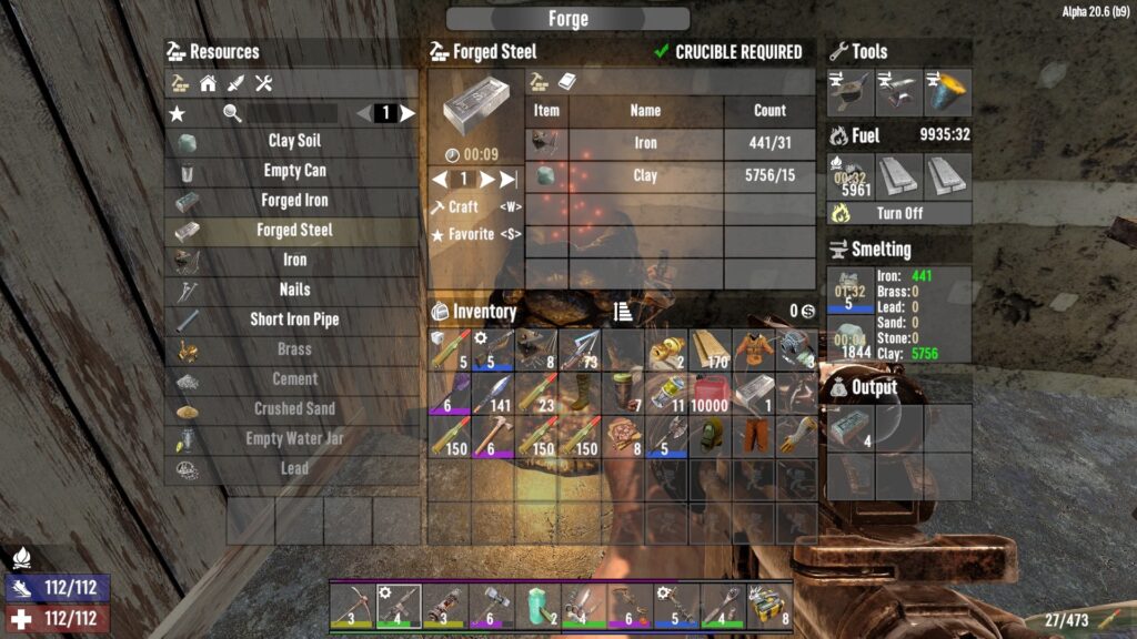 Crafting Forged Steel