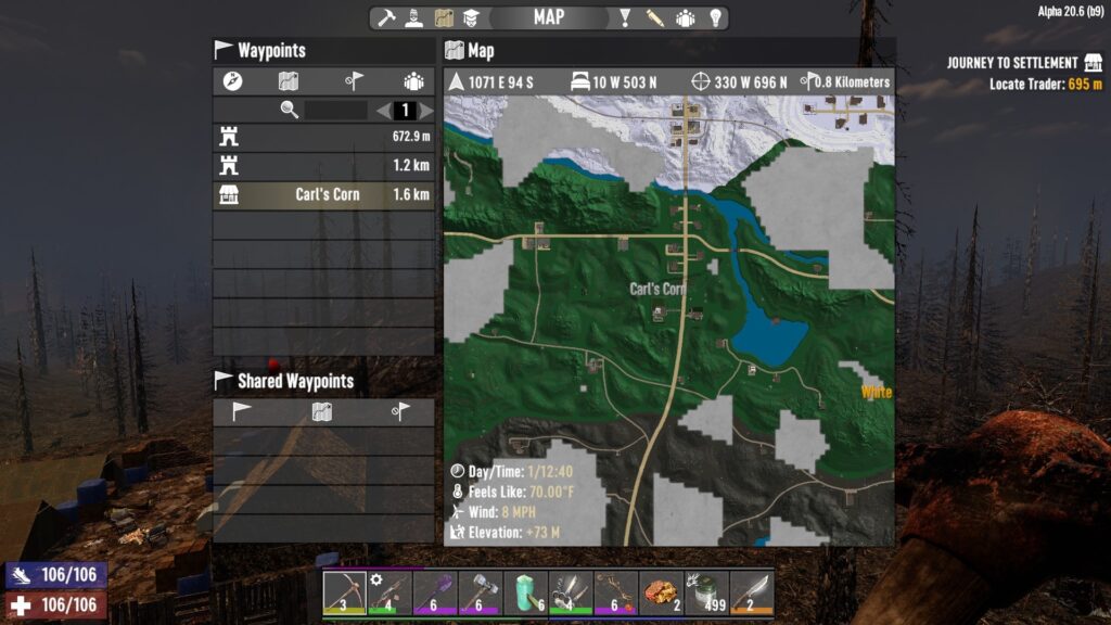 A Map View of Carl's Corn Location