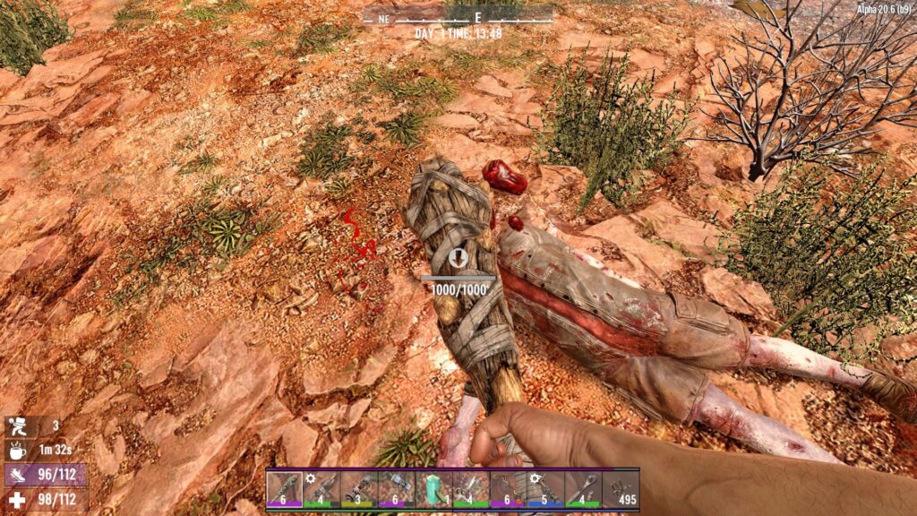 Holding a Wooden Club