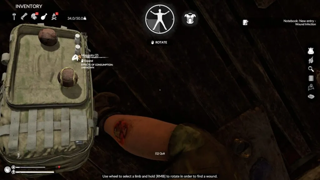 Looking at a Player's Leg in Green Hell