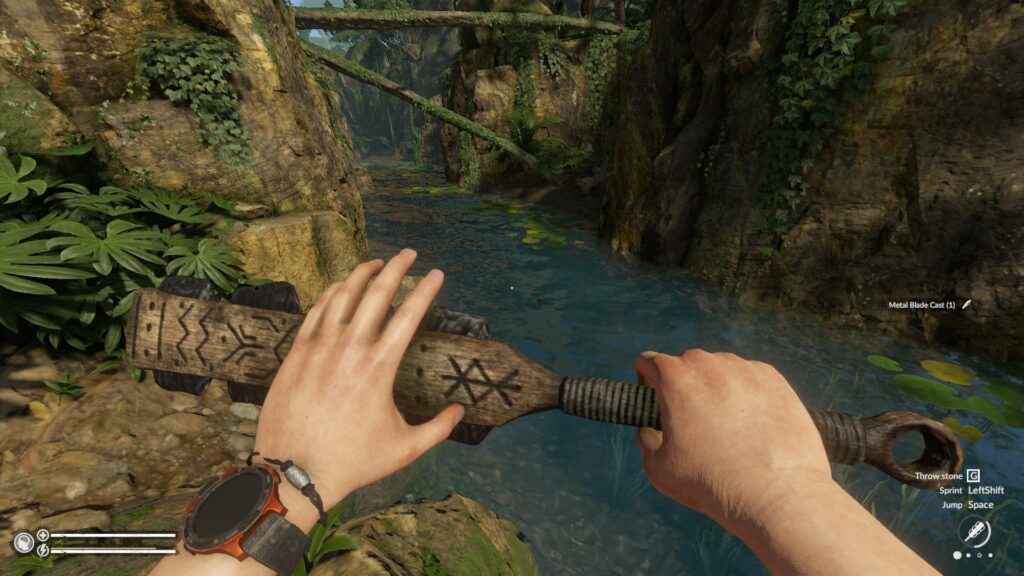 Blocking with the Aztec Weapon in Green Hell