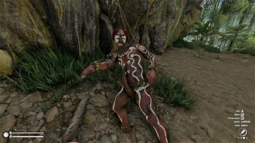 Engaged in Combat Against a Waruha Tribal Warrior in Green Hell