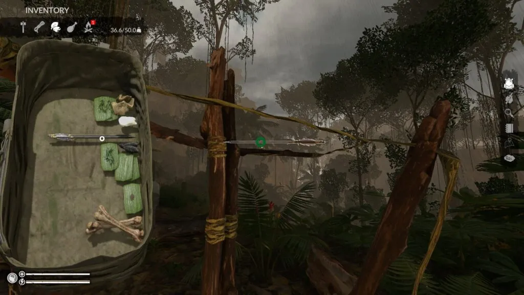 Adding Ammunition to a Bow Trap in Green Hell