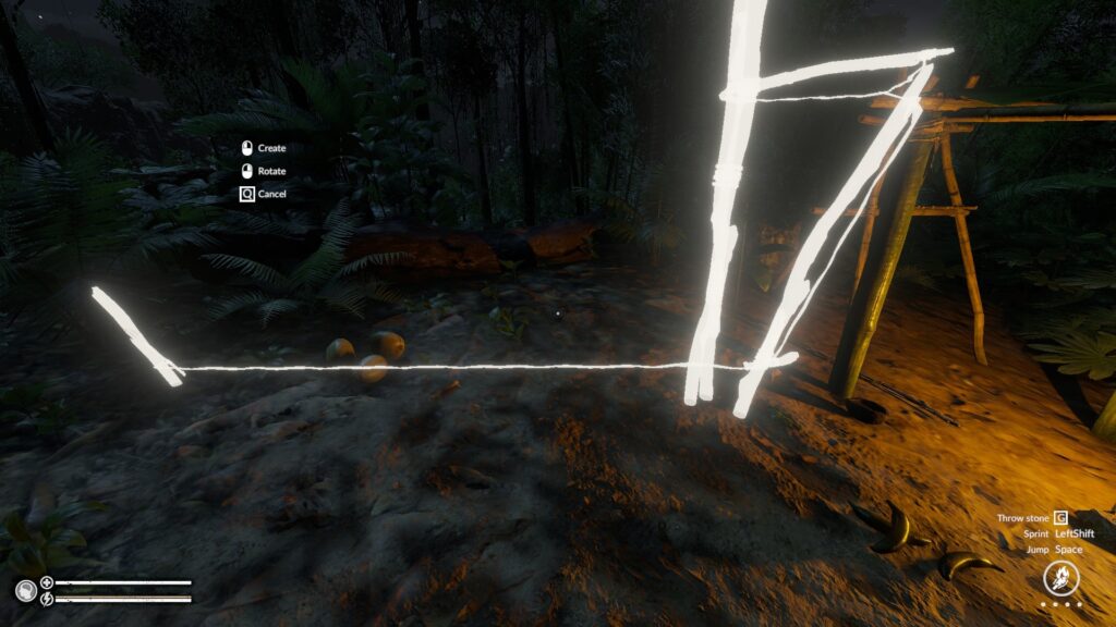 Placing a Bow Trap in Green Hell