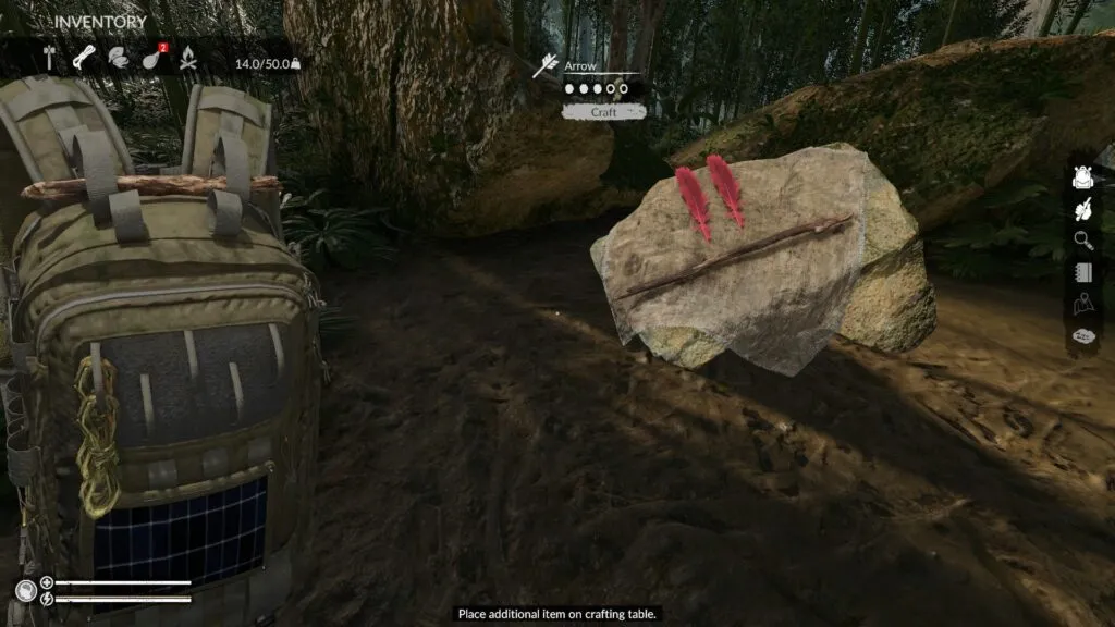 Crafting Arrows in Green Hell