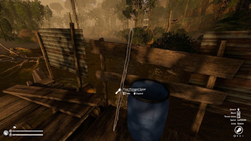 Finding a Four-Pronged Spear at the Docks in Green Hell
