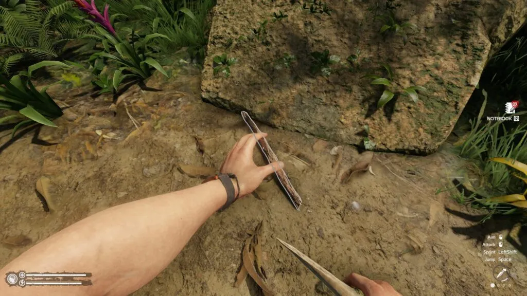 Picking up a Stick in Green Hell