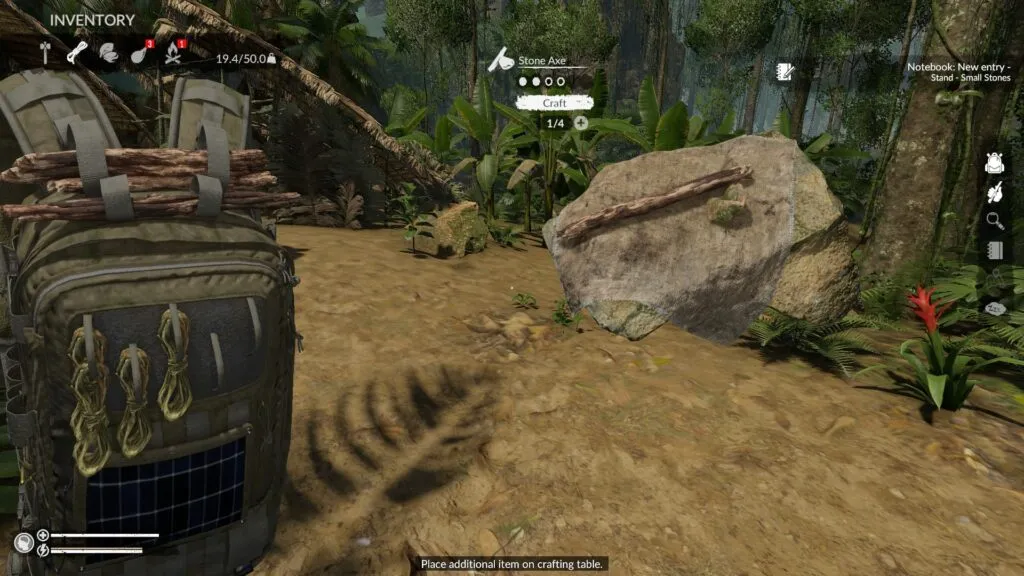 Crafting a Stone Axe
